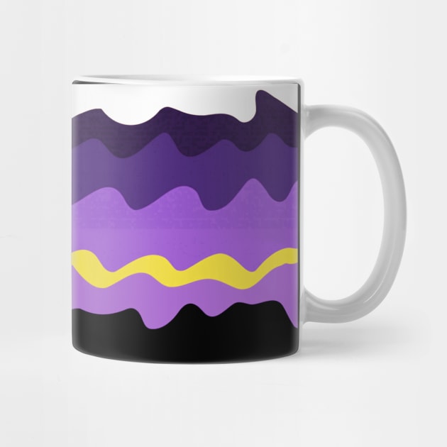 Nonbinary Pride Abstract Wavy Layered Colors by VernenInk